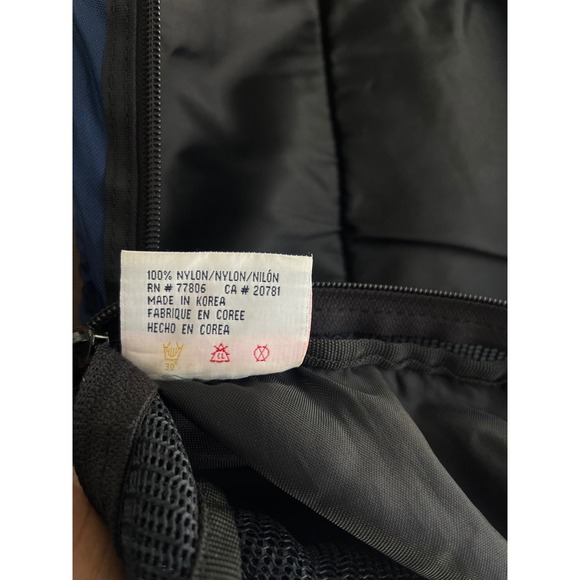 Tommy Hilfiger Outdoors Backpack‎ Blue Nylon Vintage Hiking Travel Bag - Picture 6 of 8